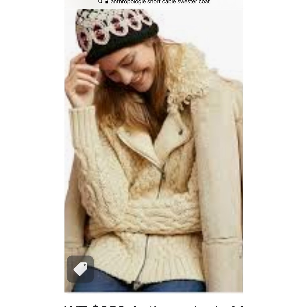 Anthropologie moth cable kinit sweater coat. New without any tags . Retsil 258